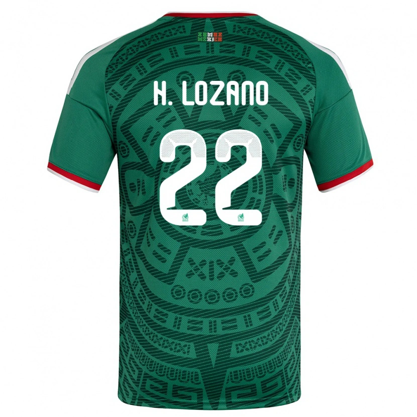 Danxenメンズメキシコイルビング・ロサノ#22緑 白 赤ホームシャツ26-28ジャージーユニフォーム