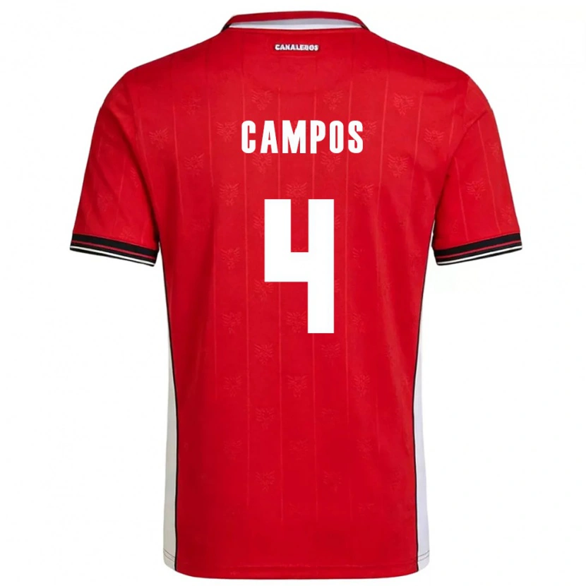 DanxenメンズパナマOliver Campos#4赤 茶 白ホームシャツ26-28ジャージーユニフォーム