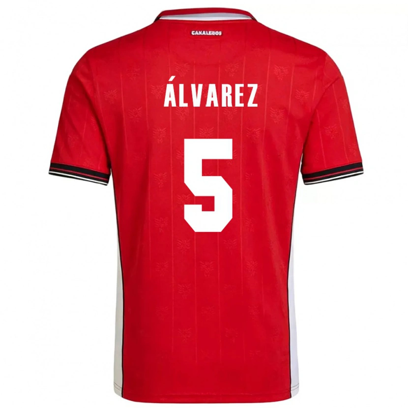 DanxenメンズパナマKadir Álvarez#5赤 茶 白ホームシャツ26-28ジャージーユニフォーム