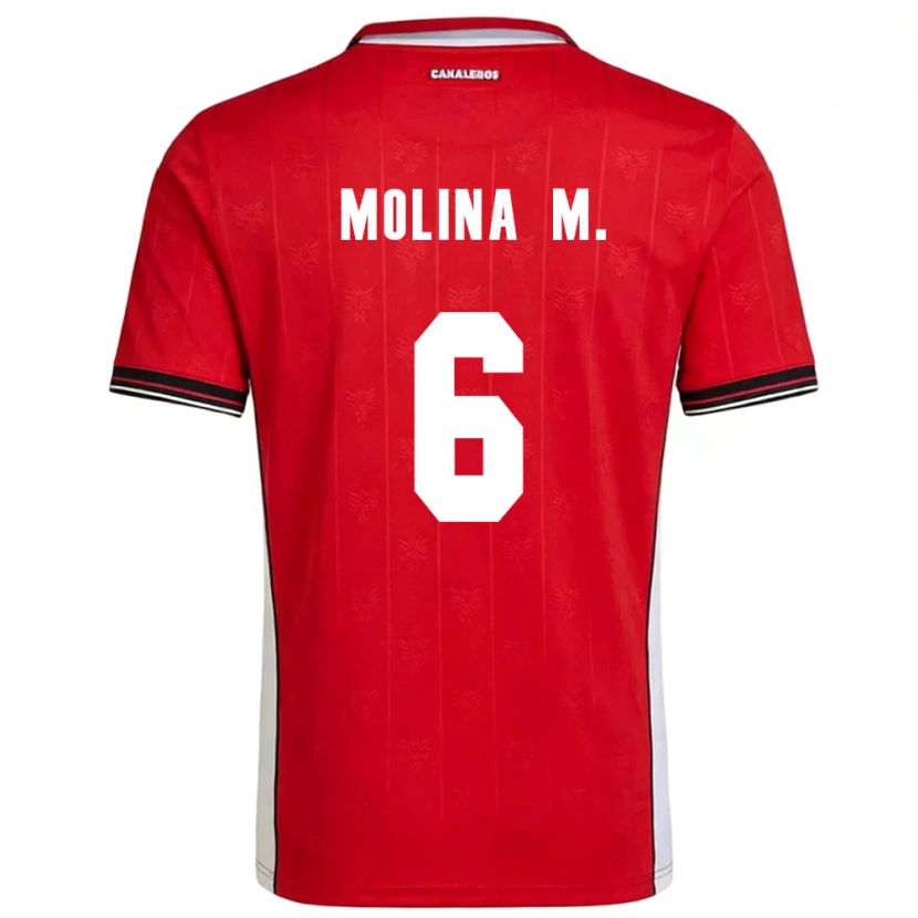 DanxenメンズパナマMariana Molina#6赤 茶 白ホームシャツ26-28ジャージーユニフォーム