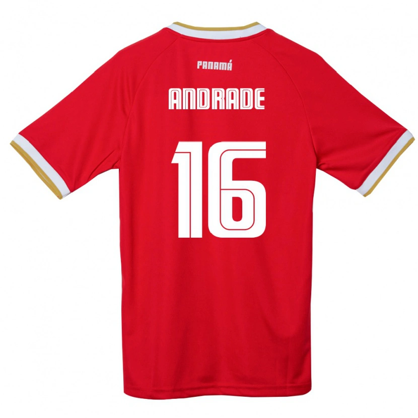 DanxenメンズパナマAndrés Andrade#16赤 茶 白ホームシャツ26-28ジャージーユニフォーム