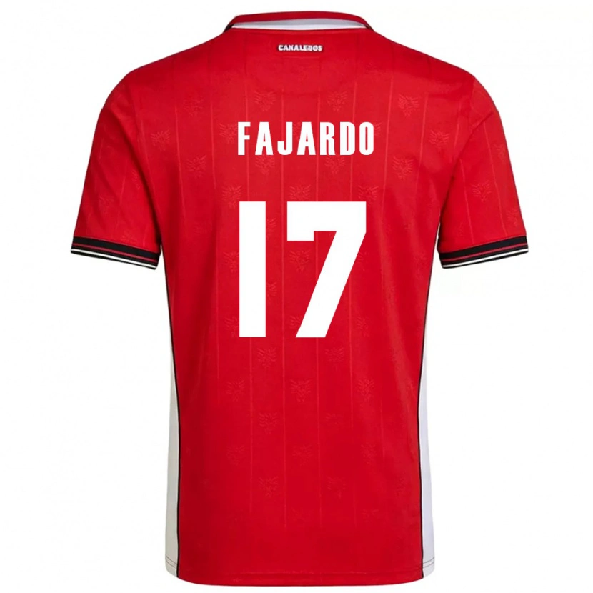 DanxenメンズパナマJosé Fajardo#17赤 茶 白ホームシャツ26-28ジャージーユニフォーム