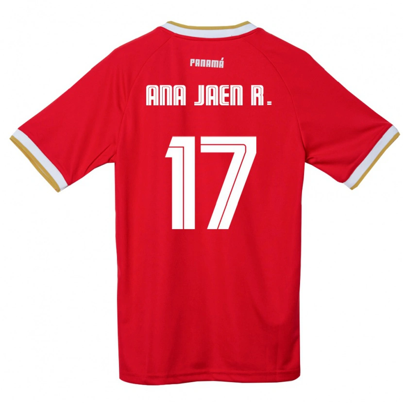 DanxenメンズパナマAna Jaén Rodríguez#17赤 茶 白ホームシャツ26-28ジャージーユニフォーム