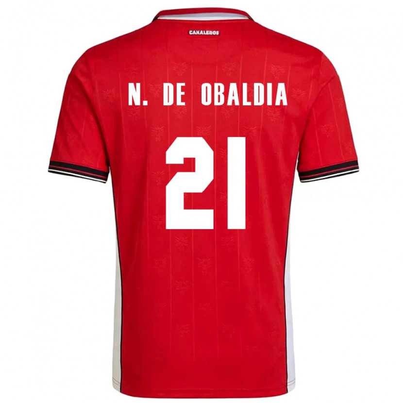 DanxenメンズパナマNicole De Obaldía#21赤 茶 白ホームシャツ26-28ジャージーユニフォーム