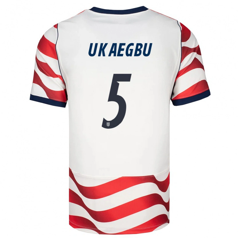 Danxenメンズアメリカ合衆国Chibuike Ukaegbu#5赤 白 黒ホームシャツ26-28ジャージーユニフォーム