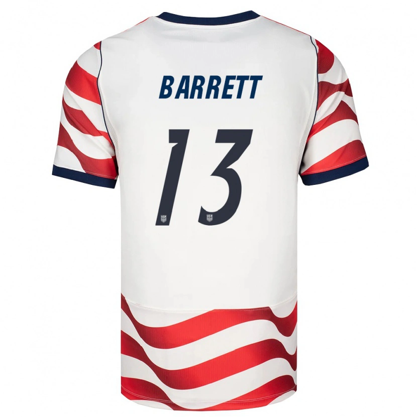 Danxenメンズアメリカ合衆国Daniel Barrett#13赤 白 黒ホームシャツ26-28ジャージーユニフォーム