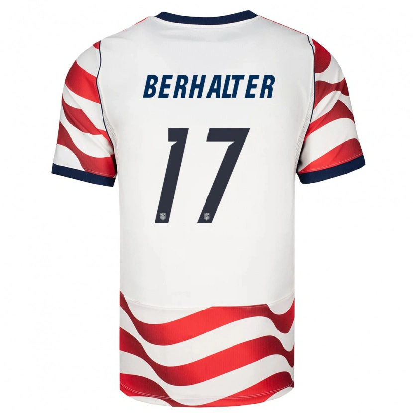 Danxenメンズアメリカ合衆国Sebastian Berhalter#17赤 白 黒ホームシャツ26-28ジャージーユニフォーム