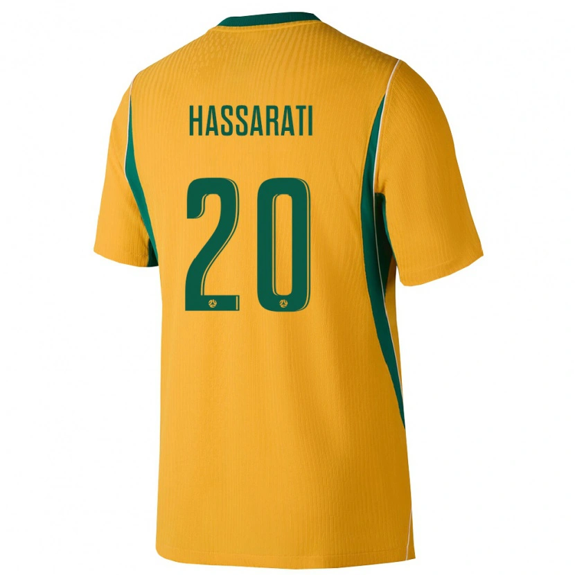 DanxenメンズオーストラリアGeorgio Hassarati#20黄 緑ホームシャツ26-28ジャージーユニフォーム