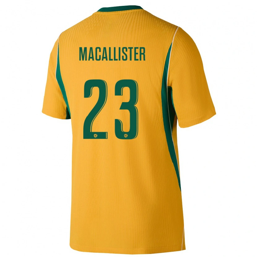 DanxenメンズオーストラリアMathias Macallister#23黄 緑ホームシャツ26-28ジャージーユニフォーム