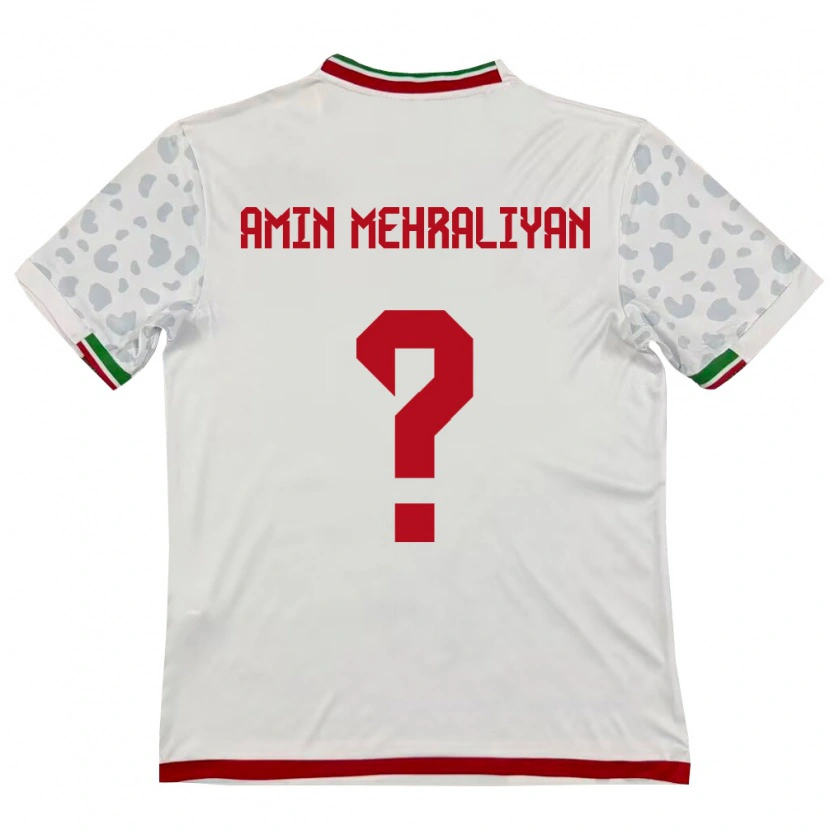 DanxenメンズイランMohammadamin Mehraliyan#0白 赤ホームシャツ26-28ジャージーユニフォーム