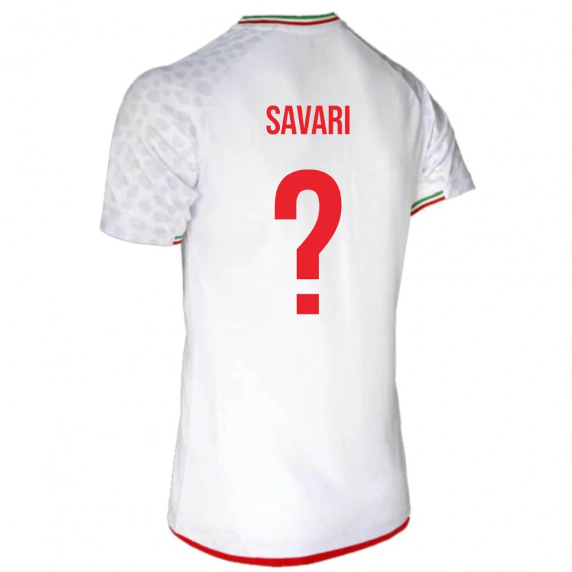 DanxenメンズイランMorteza Savari#0白 赤ホームシャツ26-28ジャージーユニフォーム