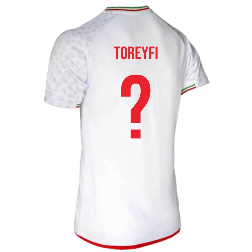 DanxenメンズイランAbolfazl Toreyfi#0白 赤ホームシャツ26-28ジャージーユニフォーム