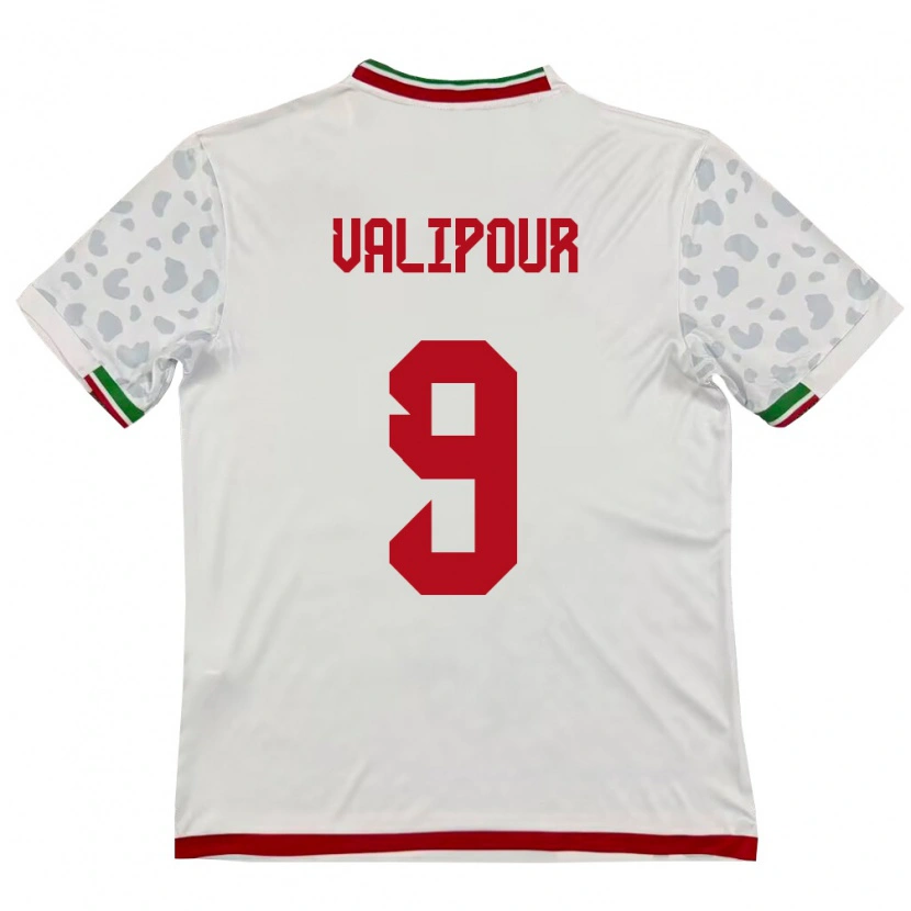 DanxenメンズイランAmirreza Valipour#9白 赤ホームシャツ26-28ジャージーユニフォーム