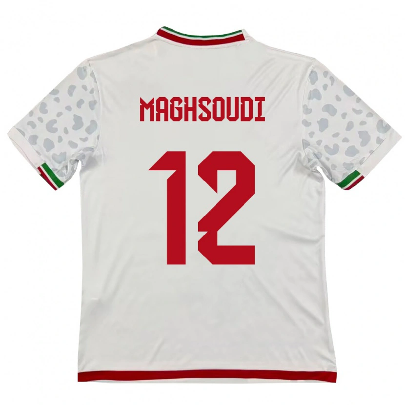 DanxenメンズイランAmirmehdi Maghsoudi#12白 赤ホームシャツ26-28ジャージーユニフォーム
