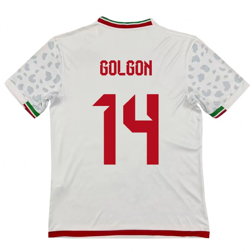 DanxenメンズイランSam Golgon#14白 赤ホームシャツ26-28ジャージーユニフォーム