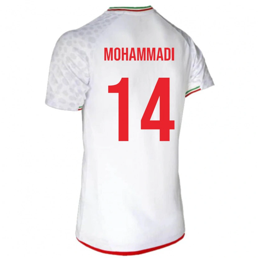 DanxenメンズイランAbolfazl Mohammadi#14白 赤ホームシャツ26-28ジャージーユニフォーム