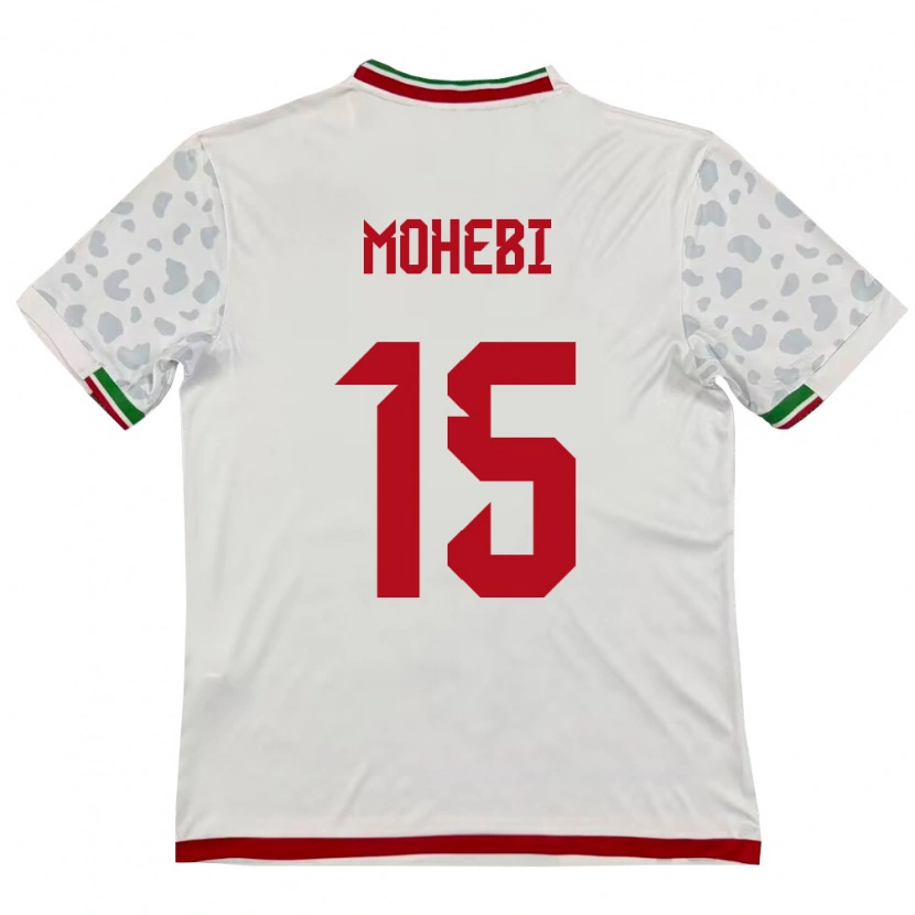 DanxenメンズイランMasoud Mohebi#15白 赤ホームシャツ26-28ジャージーユニフォーム