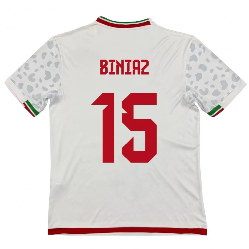 DanxenメンズイランMohammad Biniaz#15白 赤ホームシャツ26-28ジャージーユニフォーム