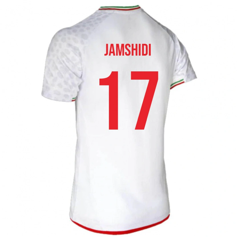 Danxenメンズイランエルファン・ジャムシディ#17白 赤ホームシャツ26-28ジャージーユニフォーム