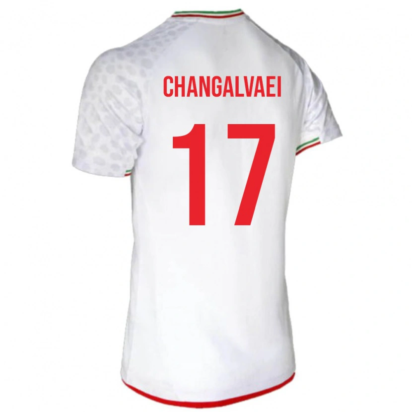 DanxenメンズイランAmirreza Changalvaei#17白 赤ホームシャツ26-28ジャージーユニフォーム