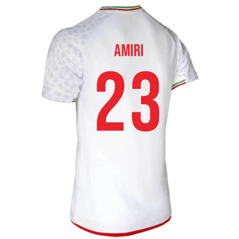 DanxenメンズイランMobin Amiri#23白 赤ホームシャツ26-28ジャージーユニフォーム