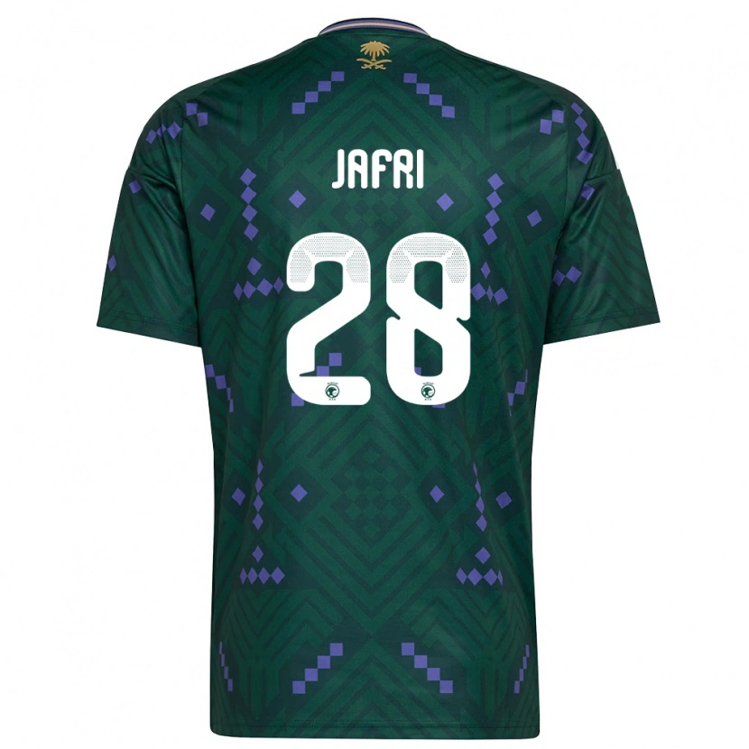 Danxenメンズサウジアラビアファラ・ジャフリ#28緑 紫 白ホームシャツ26-28ジャージーユニフォーム