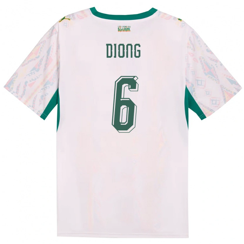 DanxenメンズセネガルPape Diong#6白 緑 黄ホームシャツ26-28ジャージーユニフォーム