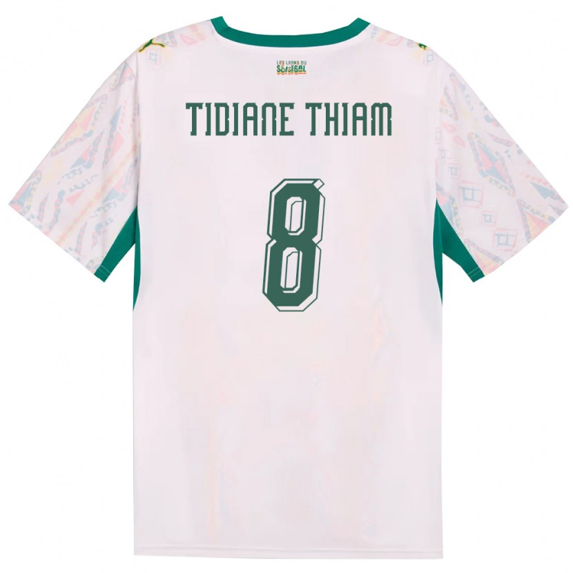 DanxenメンズセネガルCheikh Tidiane Thiam#8白 緑 黄ホームシャツ26-28ジャージーユニフォーム