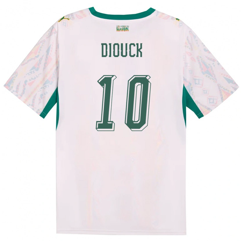 DanxenメンズセネガルSeydi Diouck#10白 緑 黄ホームシャツ26-28ジャージーユニフォーム