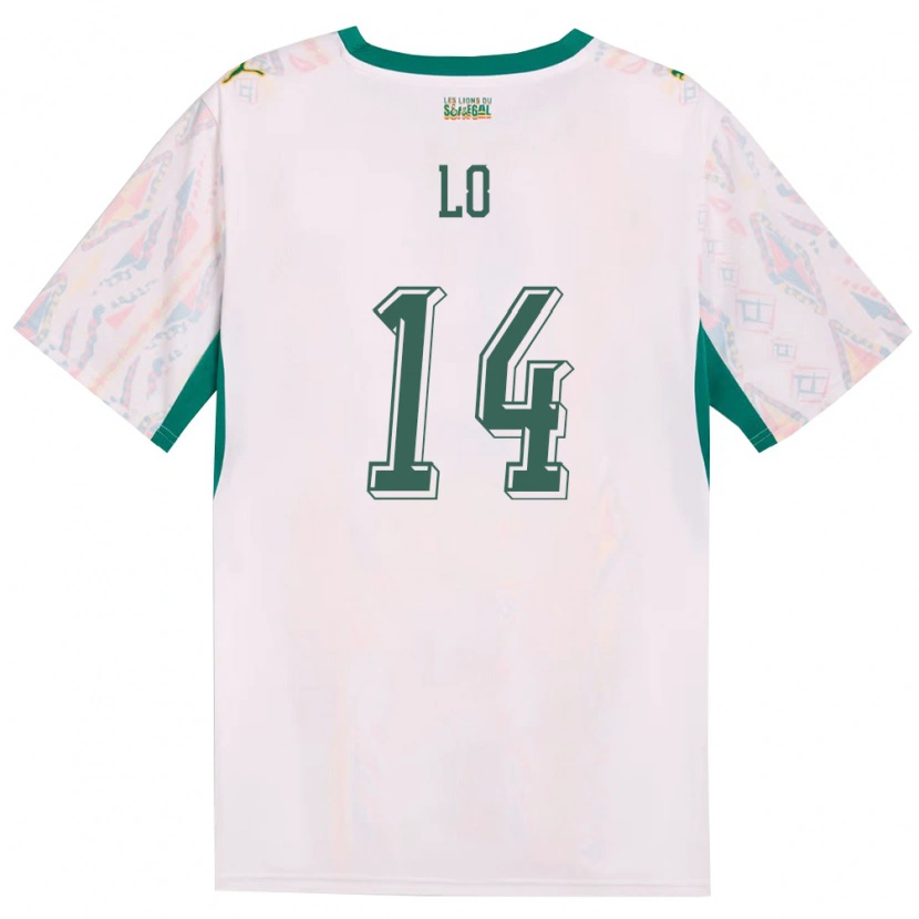 DanxenメンズセネガルMalick Lo#14白 緑 黄ホームシャツ26-28ジャージーユニフォーム