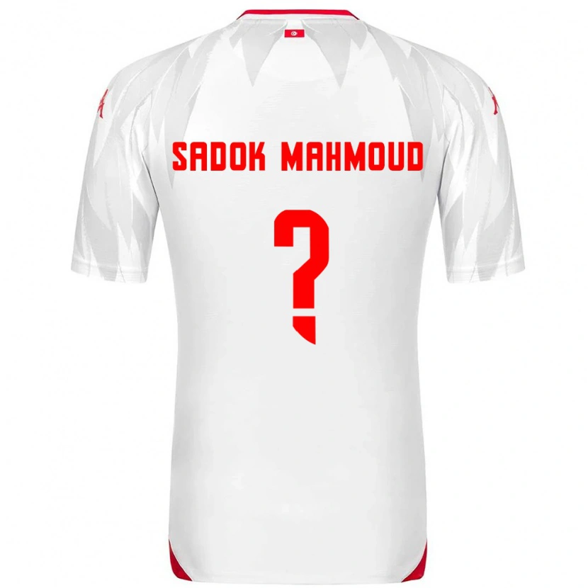 DanxenメンズチュニジアMohamed Sadok Mahmoud#0白 赤ホームシャツ26-28ジャージーユニフォーム