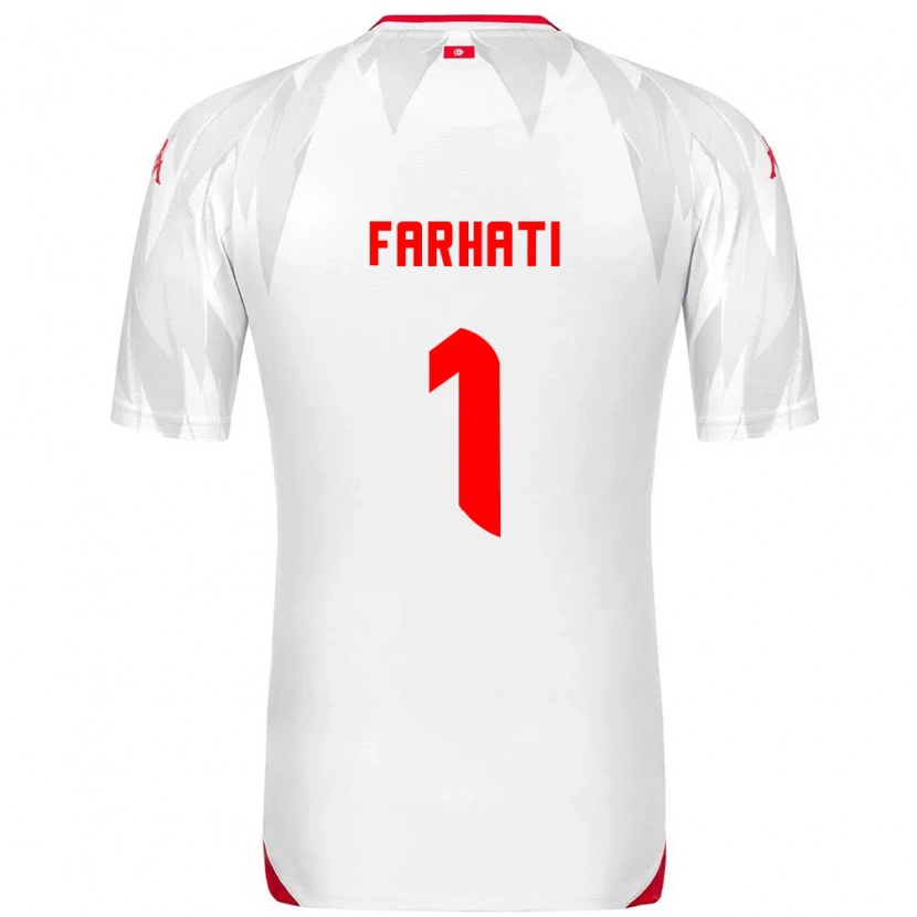 DanxenメンズチュニジアNoureddine Farhati#1白 赤ホームシャツ26-28ジャージーユニフォーム