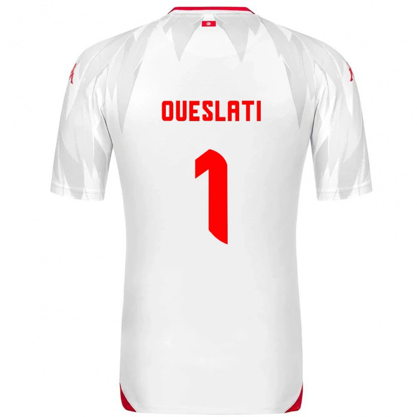 DanxenメンズチュニジアYoussef Oueslati#1白 赤ホームシャツ26-28ジャージーユニフォーム