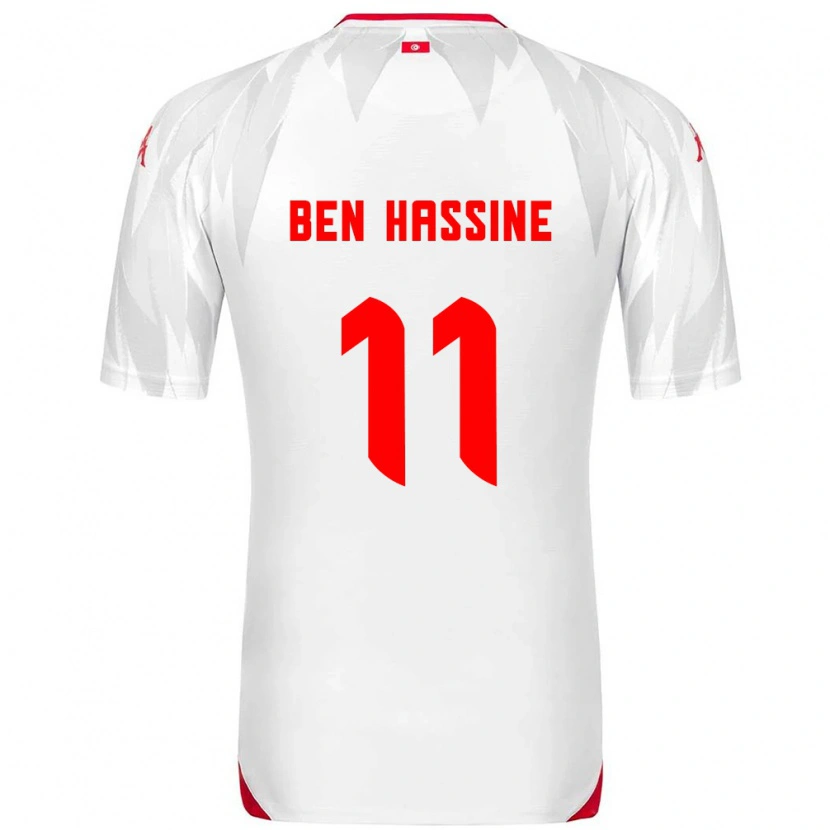 DanxenメンズチュニジアOthmen Ben Hassine#11白 赤ホームシャツ26-28ジャージーユニフォーム