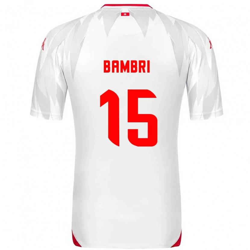 DanxenメンズチュニジアAhmed Bambri#15白 赤ホームシャツ26-28ジャージーユニフォーム