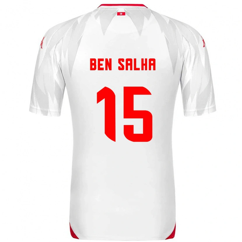 DanxenメンズチュニジアYakine Ben Salha#15白 赤ホームシャツ26-28ジャージーユニフォーム