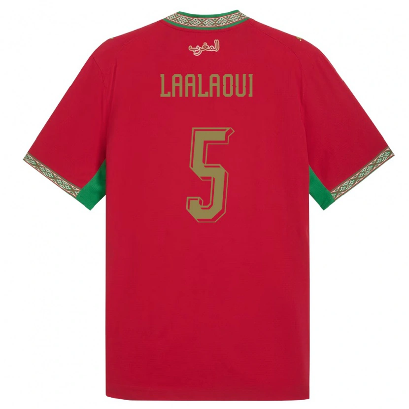 DanxenメンズモロッコReda Laalaoui#5赤 緑 白ホームシャツ26-28ジャージーユニフォーム