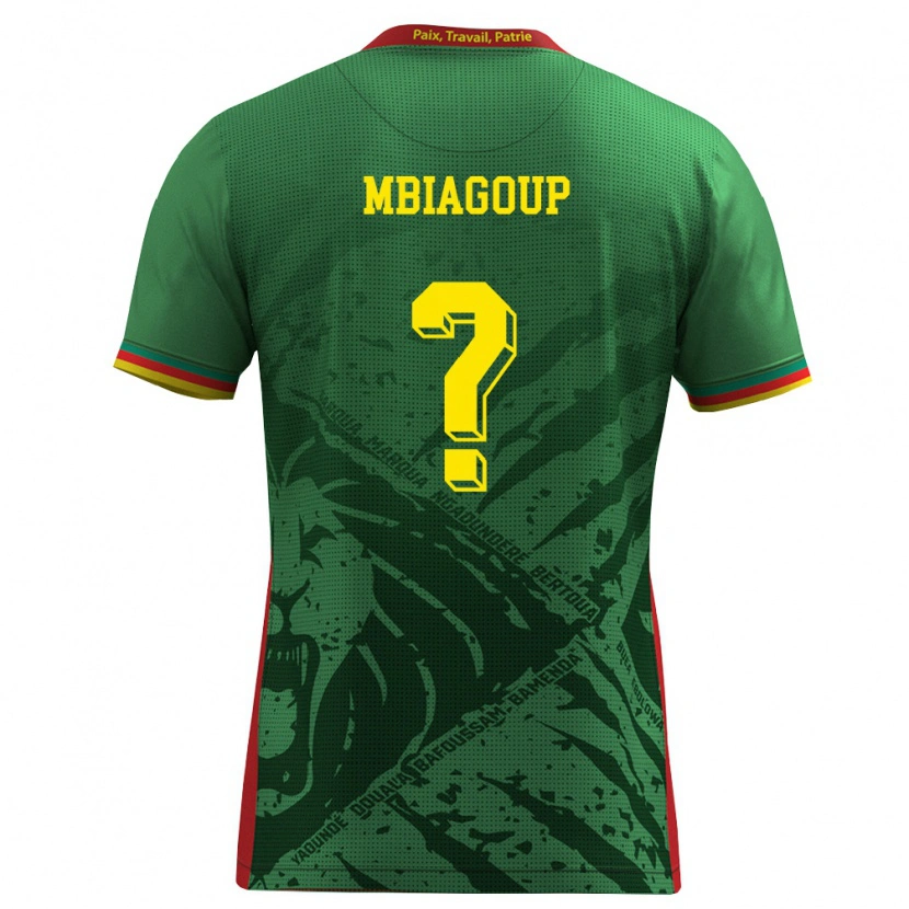 DanxenメンズカメルーンXavier Mbiagoup#0緑 黄 赤ホームシャツ26-28ジャージーユニフォーム