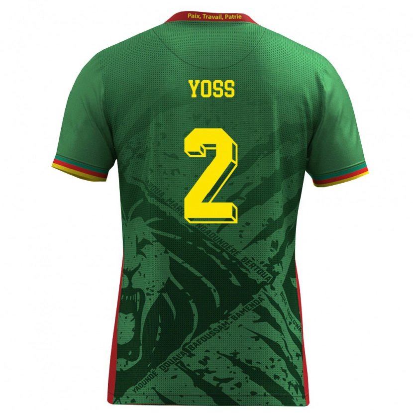 DanxenメンズカメルーンMarc René Bandeleck Yoss#2緑 黄 赤ホームシャツ26-28ジャージーユニフォーム