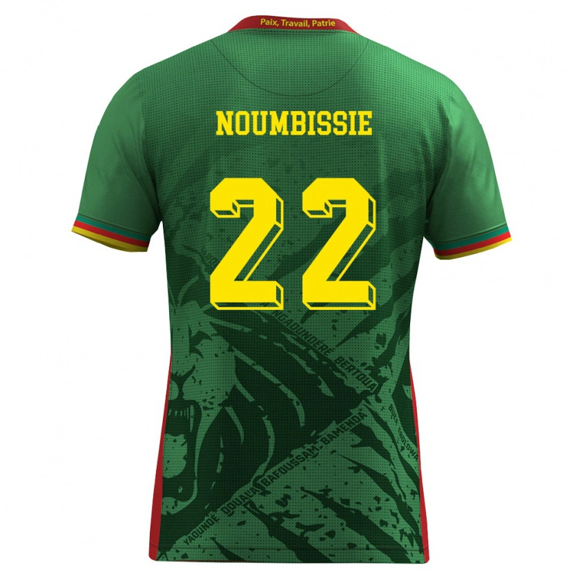 DanxenメンズカメルーンStéphane Noumbissie#22緑 黄 赤ホームシャツ26-28ジャージーユニフォーム