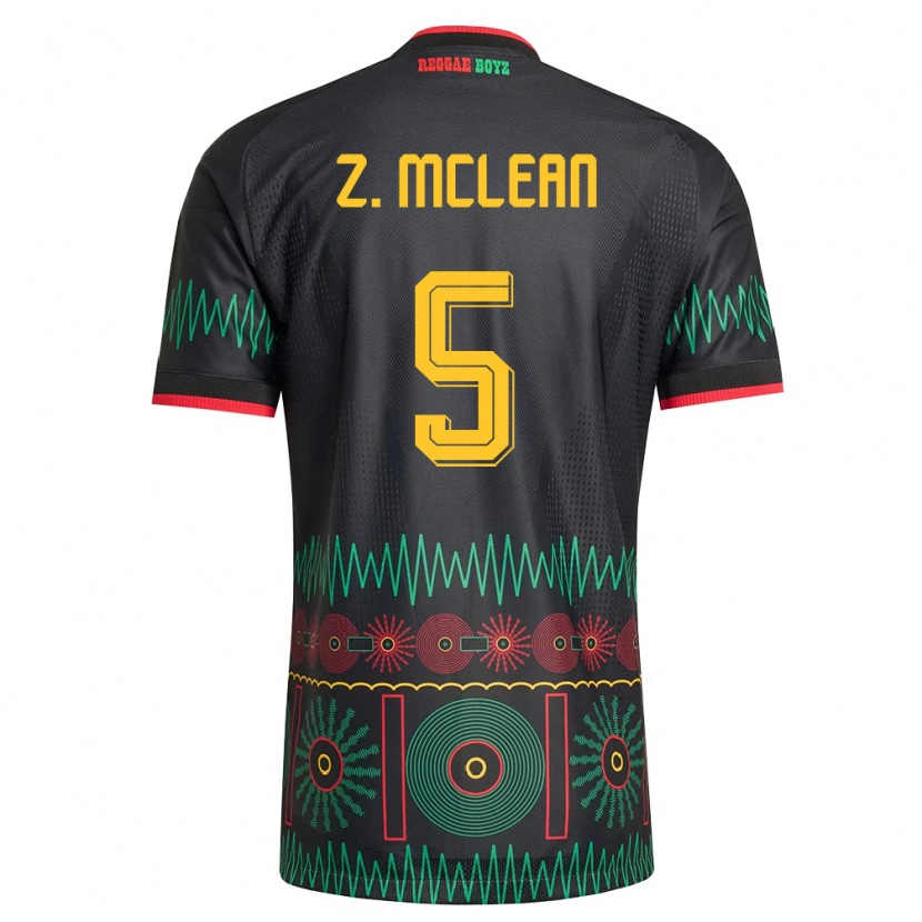 DanxenメンズジャマイカZienodean Mclean#5黒 赤 黄アウェイシャツ26-28ジャージーユニフォーム
