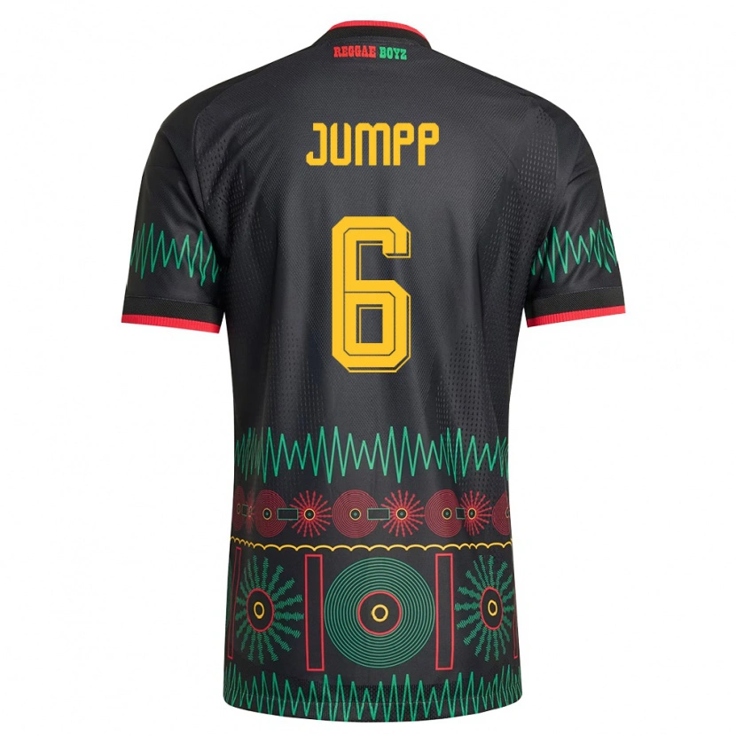 DanxenメンズジャマイカOwen Jumpp#6黒 赤 黄アウェイシャツ26-28ジャージーユニフォーム