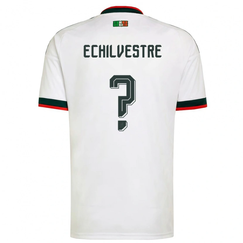 DanxenメンズメキシコJuan Echilvestre#0白 バーガンディ 緑アウェイシャツ26-28ジャージーユニフォーム