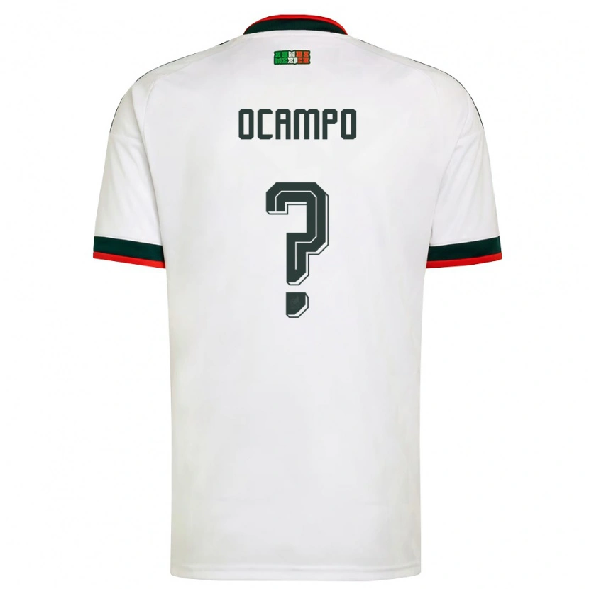 DanxenメンズメキシコJohan Ocampo#0白 バーガンディ 緑アウェイシャツ26-28ジャージーユニフォーム