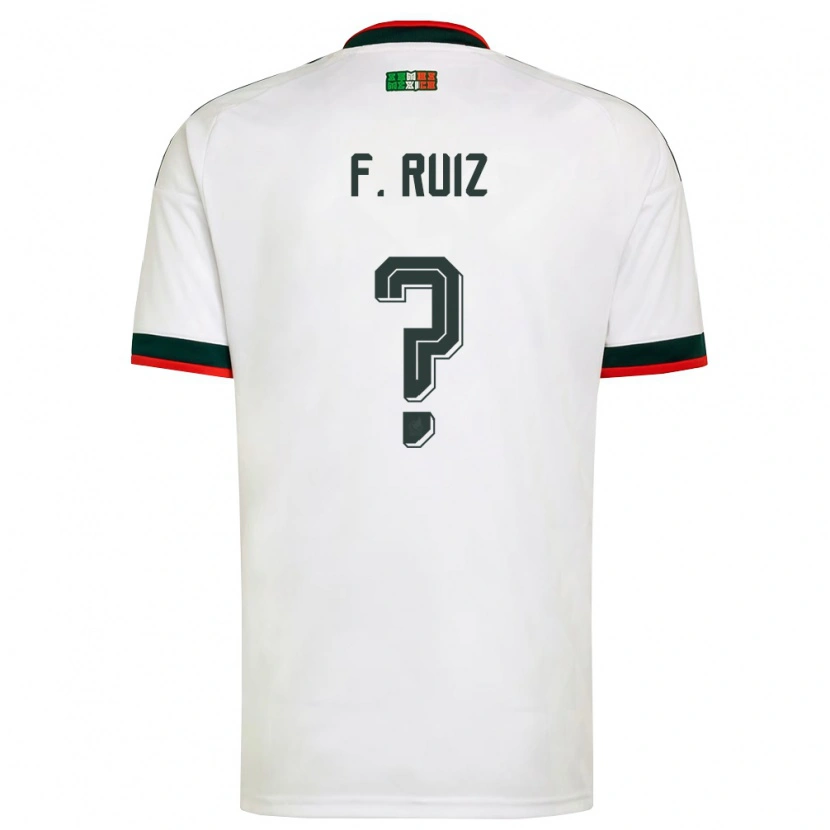 DanxenメンズメキシコFernando Ruiz#0白 バーガンディ 緑アウェイシャツ26-28ジャージーユニフォーム