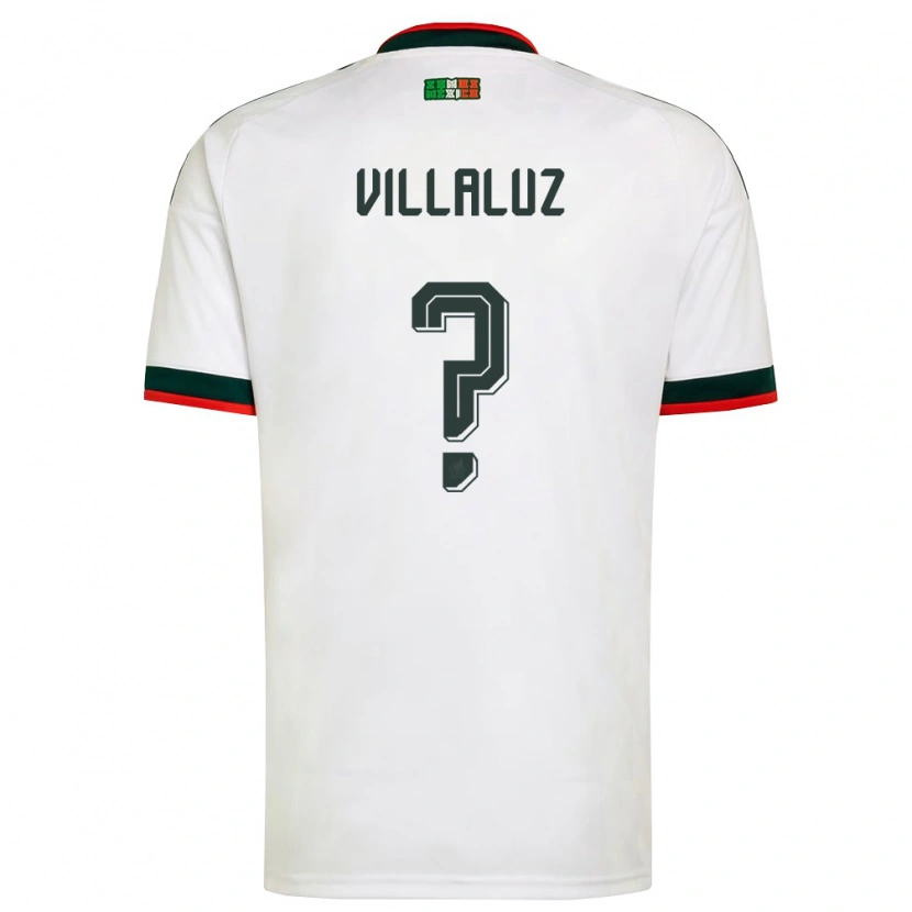 DanxenメンズメキシコCésar Villaluz#0白 バーガンディ 緑アウェイシャツ26-28ジャージーユニフォーム