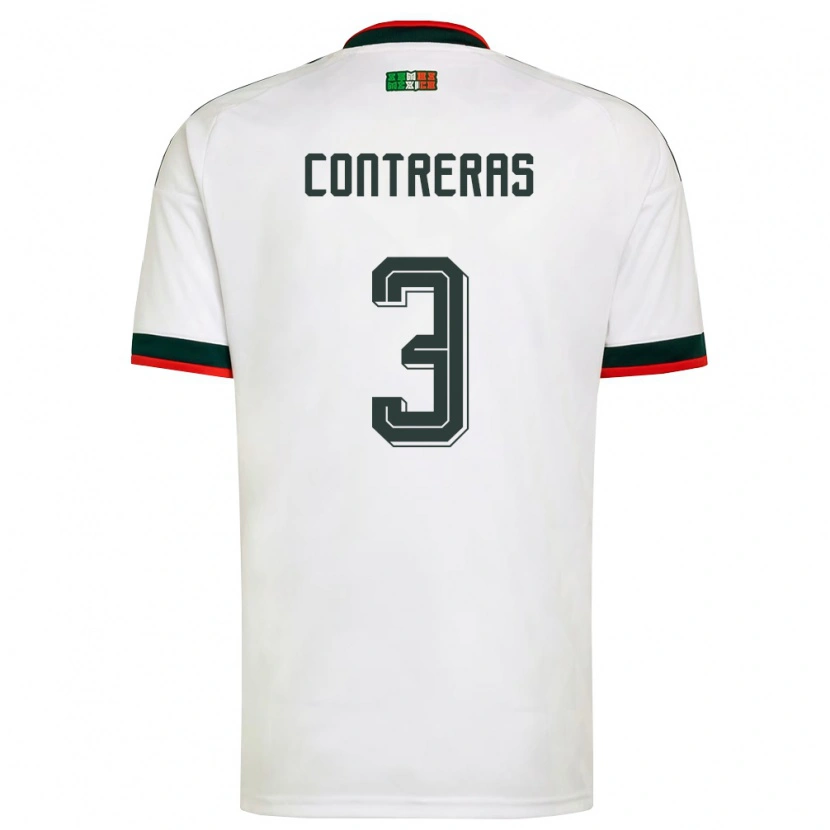 DanxenメンズメキシコFelix Contreras#3白 バーガンディ 緑アウェイシャツ26-28ジャージーユニフォーム