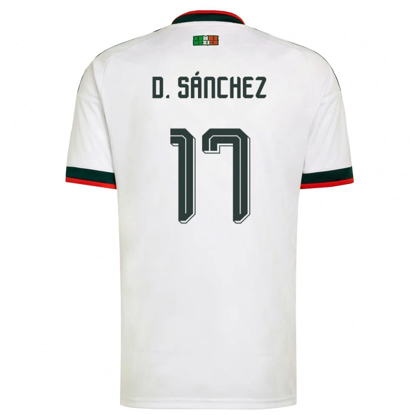 DanxenメンズメキシコDiego Sánchez#17白 バーガンディ 緑アウェイシャツ26-28ジャージーユニフォーム