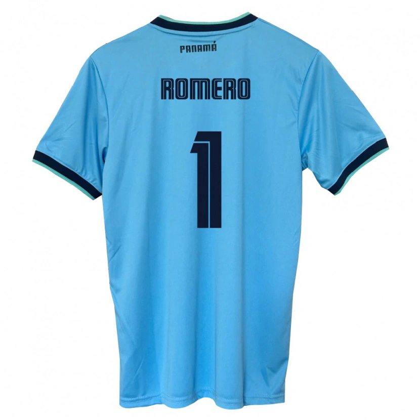 DanxenメンズパナマManuel Romero#1空色 黒アウェイシャツ26-28ジャージーユニフォーム
