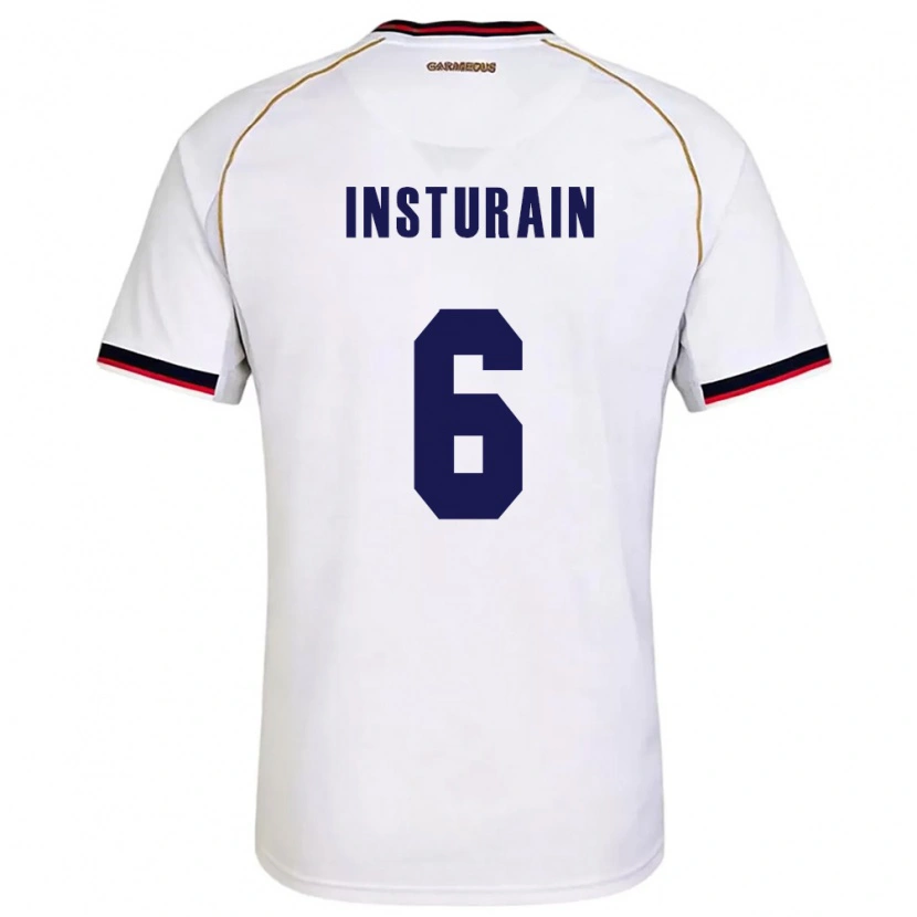 DanxenメンズパナマJossimar Insturain#6白 赤アウェイシャツ26-28ジャージーユニフォーム